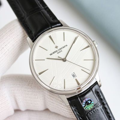 Vacheron Constantin Patrimony 85180 40*9mm 9015 Movement Black/Brown Calfskin Leather Strap Watch